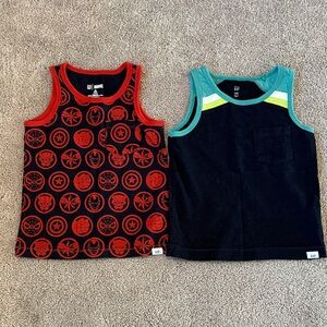 Toddler Boys 2T Gap Tank Tops - Super hero Marvel and Navy Blue
